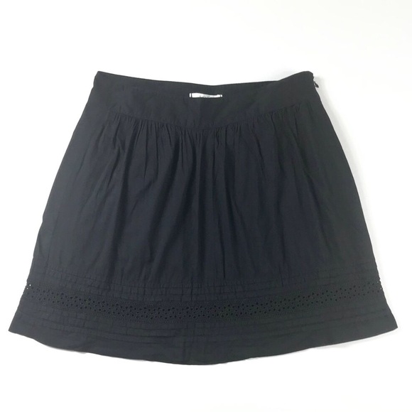 LOFT Dresses & Skirts - Ann Taylor Loft Black Eyelet A- Line Skirt Size 2 Petite